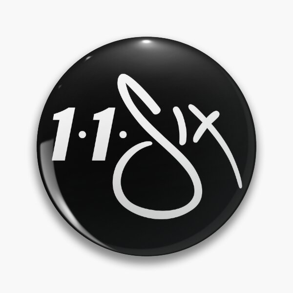 "116 Logo White on Black" Pin for Sale by JesseHufstetler | Redbubble