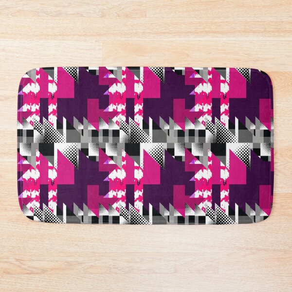 Item preview, Pink And Black Abstract Geometric Triangle And Dot Shapes, designed and sold by marvacousins246.