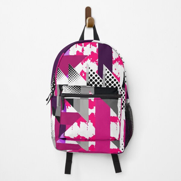Item preview, Pink And Black Abstract Geometric Triangle And Dot Shapes, designed and sold by marvacousins246.