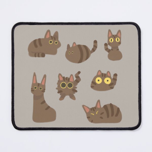 Item preview, Brown Tabby Cat Blobs (Gold Eyes) designed and sold by Risky Beetle.