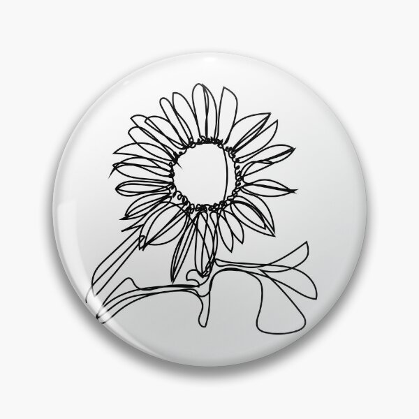 Item preview, Sunflower line art designed and sold by vixfx.