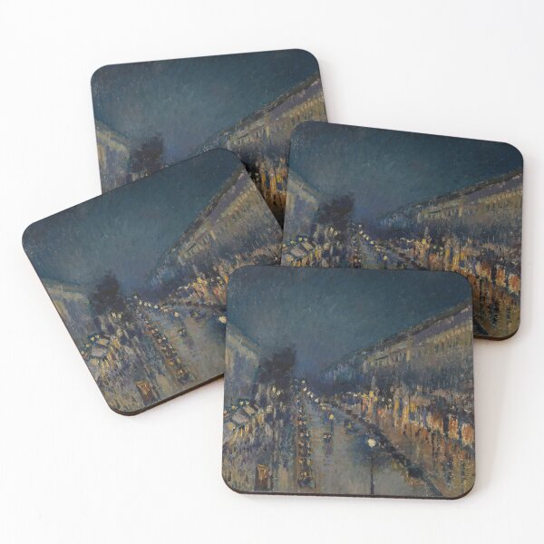 Item preview, The Boulevard Montmartre at Night - Pissarro Vintage Reproduction designed and sold by molamode.