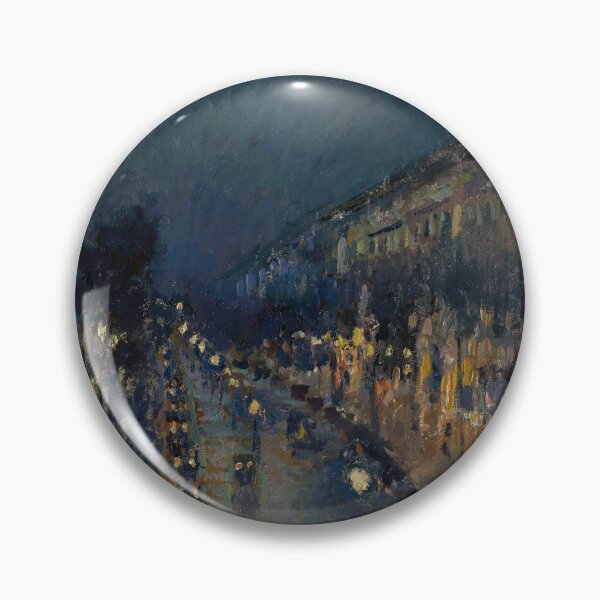 Item preview, The Boulevard Montmartre at Night - Pissarro Vintage Reproduction designed and sold by molamode.