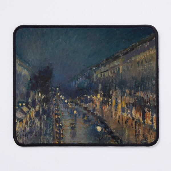 Item preview, The Boulevard Montmartre at Night - Pissarro Vintage Reproduction designed and sold by molamode.
