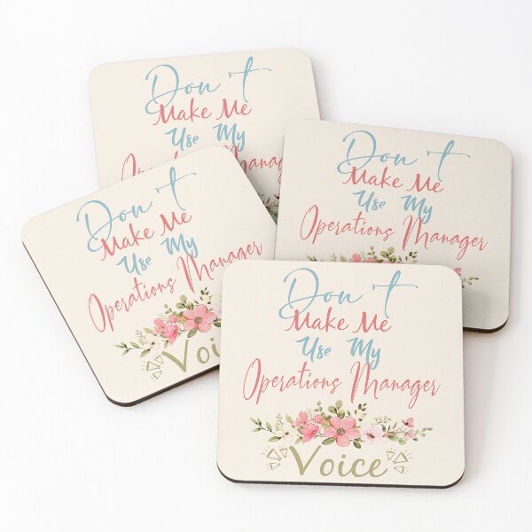 Item preview, Don't Make Me Use My Operations Manager Voice - Funny Operations Manager Quote Gift Idea For Men and Womens designed and sold by Mmmm3344.