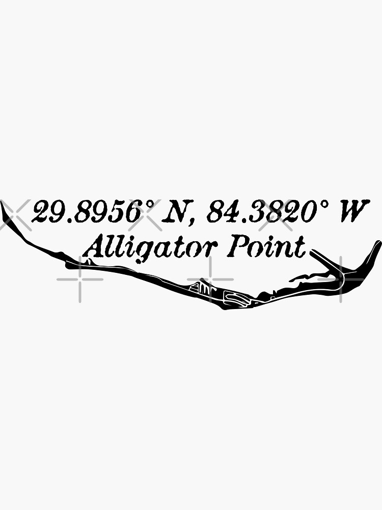 "Alligator Point, FL GPS Map" Sticker for Sale by canopyroad Redbubble