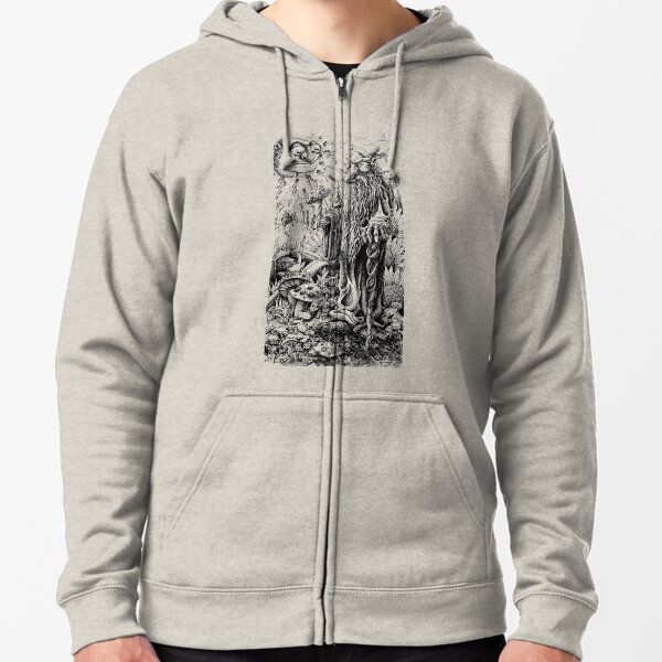 The Mushroom Farmer ( B&W) Zipped Hoodie