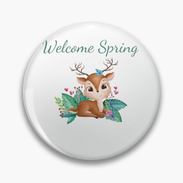 Item preview, Welcome Spring Deer designed and sold by Poetic Patterns Studio.