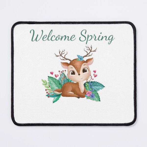 Item preview, Welcome Spring Deer designed and sold by Poetic Patterns Studio.