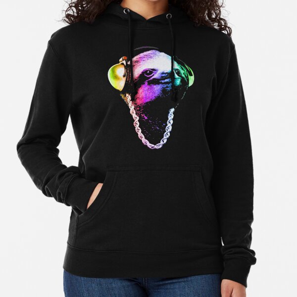 Sloth (Rainbow B-Boy Style) Lightweight Hoodie