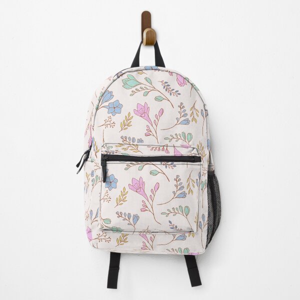 Item preview, Cute freesias flowers botanical pattern in off-white designed and sold by Illustrated by Nat.