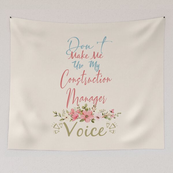 Item preview, Don't Make Me Use My Construction Manager Voice - Funny Construction Manager Quote Gift Idea For Men and Womens designed and sold by Mmmm3344.