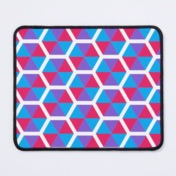 Item preview, SImple Blue Red Purple Geometric Shapes Tile Pattern designed and sold by CattlettArt.
