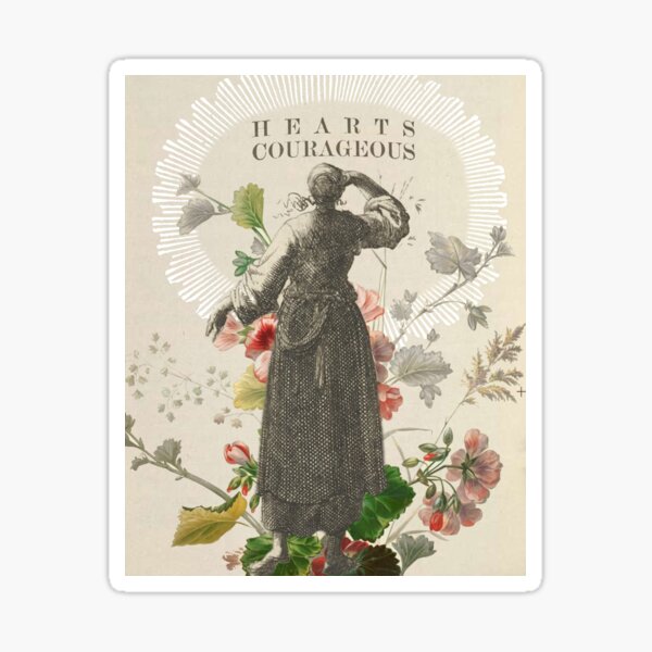 Courageous woman stands strong Sticker