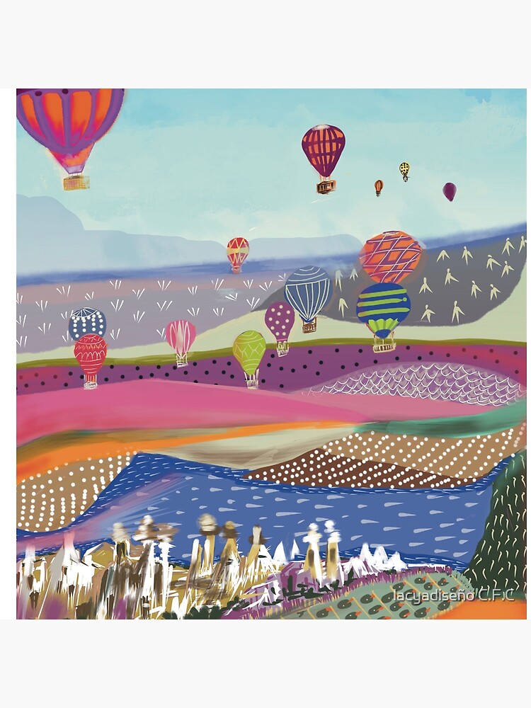Thumbnail 2 of 2, Tote Bag, Cappadocia balloon ride designed and sold by Cheliss.