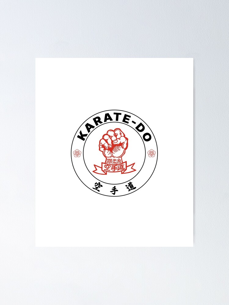 Circle Logo Goju Ryu Karatedo Black Poster By Karatedomwol