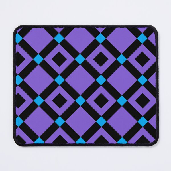 Item preview, SImple Blue Purple Black Squares Geometric Shapes Tile Pattern designed and sold by CattlettArt.