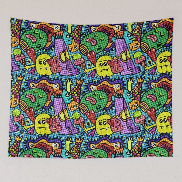 Item preview, Newpaper Art Doodle Pattern designed and sold by RyanCaudell.