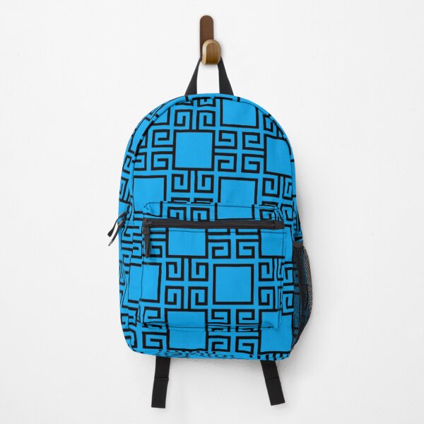 Item preview, Blue Black SImple Geometric Shapes Chinese Tribal Pattern designed and sold by CattlettArt.