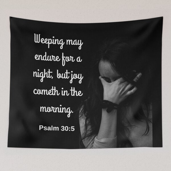 Item preview, Psalm 30:5 KJV designed and sold by Caregiverology.