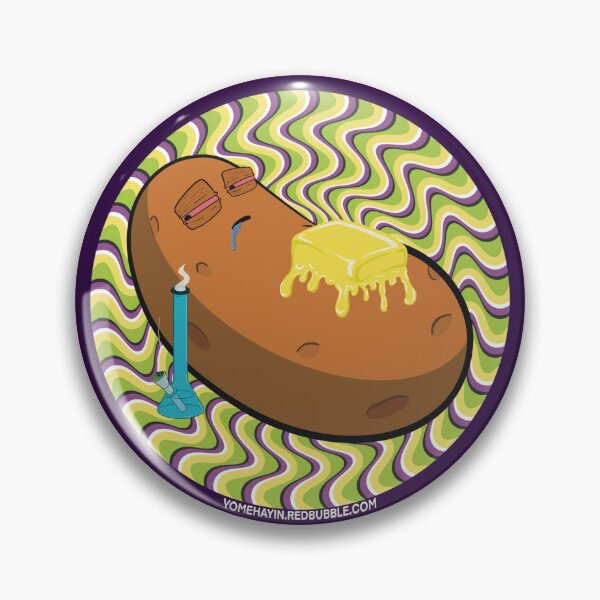 Item preview, Stoned baked potato with bong Psychedelic Background Version 1 designed and sold by YomeHayin.