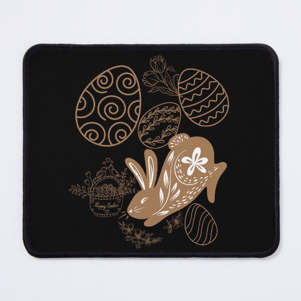 Item preview, Pretty Easter Bunny & Eggs Line Drawings Design designed and sold by EarthArtDesigns.
