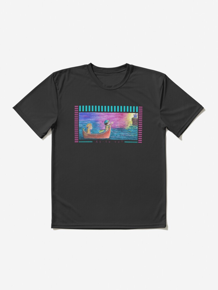 Aperçu 2 sur 7. T-shirt respirant avec l'œuvre Linda Molloy - "As-tu vu?" créée et vendue par LindaMolloy.