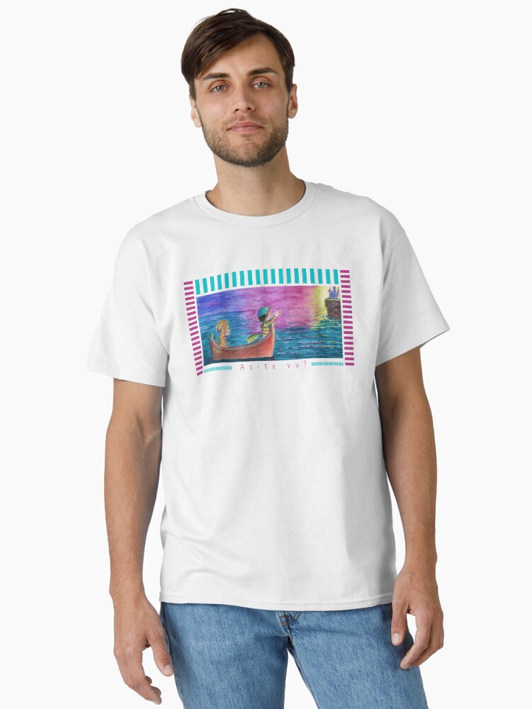 Aperçu 1 sur 7. T-shirt classique avec l'œuvre Linda Molloy - "As-tu vu?" créée et vendue par LindaMolloy.