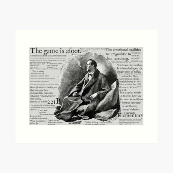 Item preview, Sherlock Holmes Quotes designed and sold by CreepyMurphy.