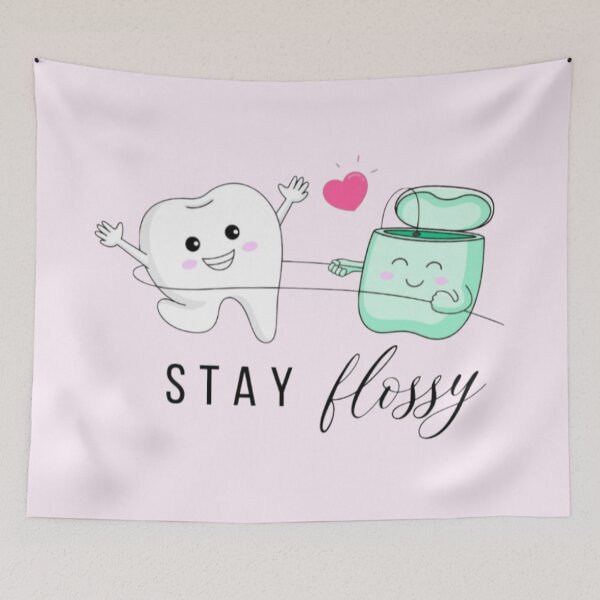 Item preview, Stay Flossy designed and sold by HappyToothGirl.
