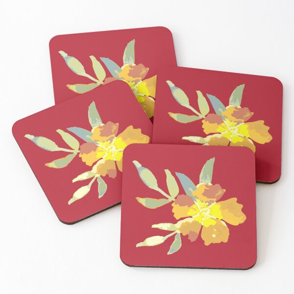 Item preview, Citrus Yellow and Terracotta floral designed and sold by FrancesPoff.