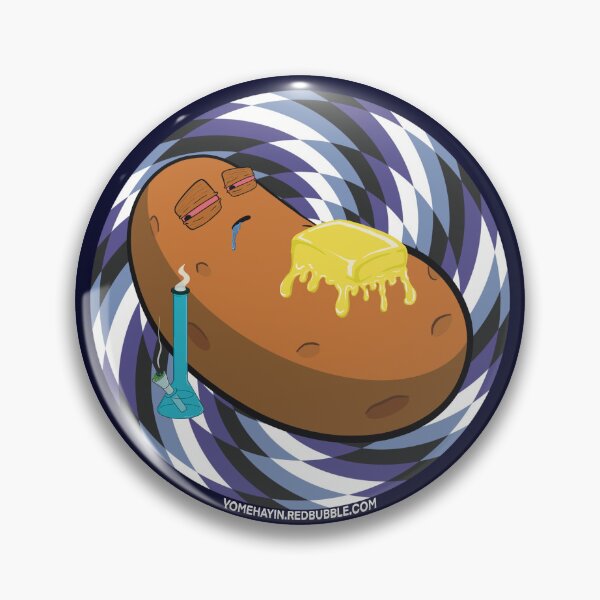 Item preview, Stoned baked potato with bong Psychedelic Background Version 2 designed and sold by YomeHayin.