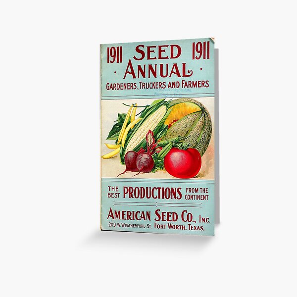 Vintage Seed Catalog Cover (1911) Greeting Card