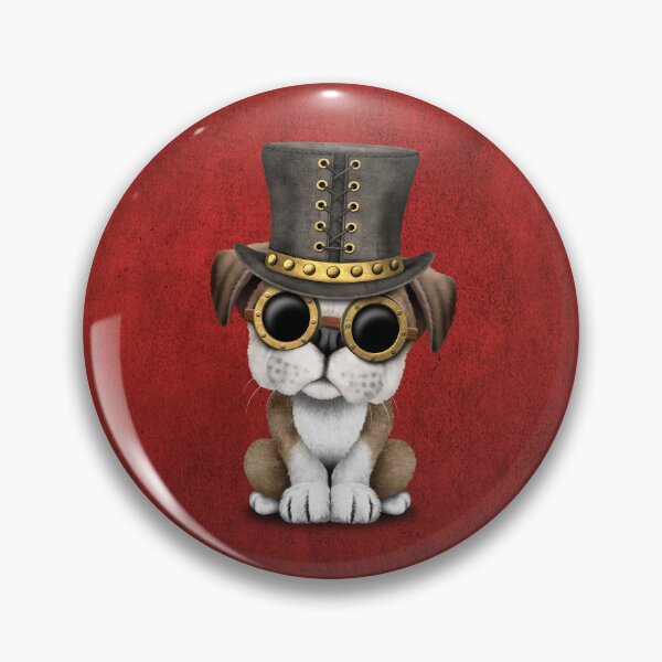 Item preview, Steampunk Bulldog Puppy Red designed and sold by JeffBartels.