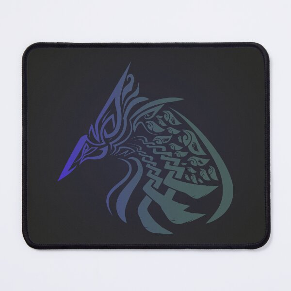 Item preview, Decoración de ilustración de cabeza de águila/pájaro estilo vikingo - coloreada con fondo degradado oscuro designed and sold by MoAzim.