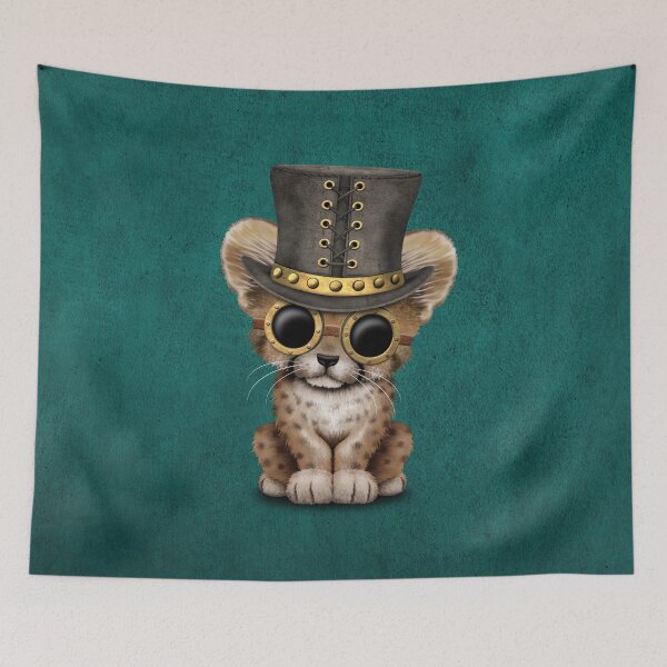 Artikelvorschau, Blauer Steampunk-Baby-Gepard entworfen und verkauft von JeffBartels.