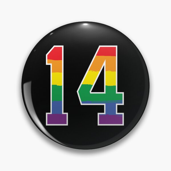 Item preview, Number 14 Rainbow LGBT pride fourteen designed and sold by LoveIsColorful.
