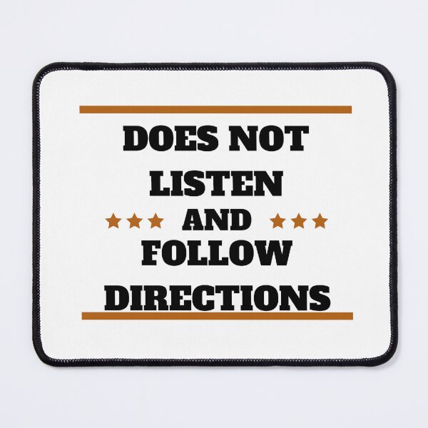 Item preview, does not listen or follow directions designed and sold by DoraHappy.