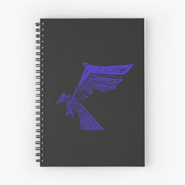Item preview, Winged eagle/bird illustration decoration Viking style - blue with dark background designed and sold by MoAzim.