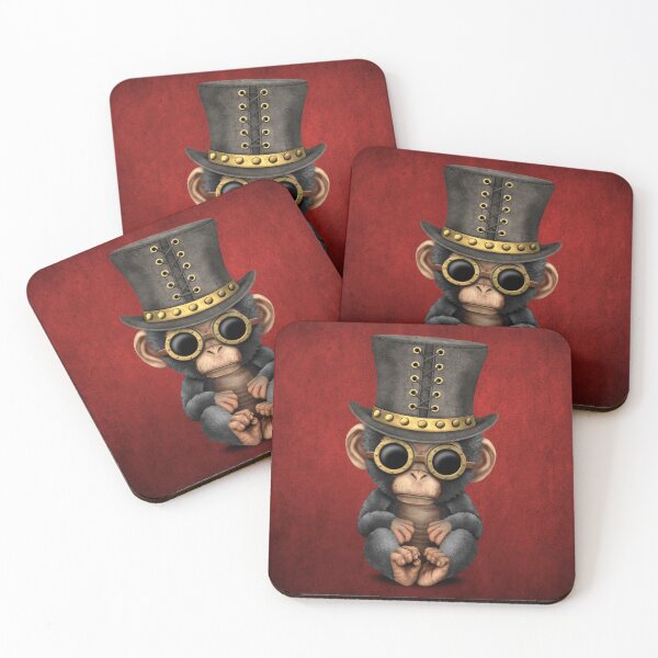 Item preview, Steampunk Baby Chimp Red designed and sold by JeffBartels.