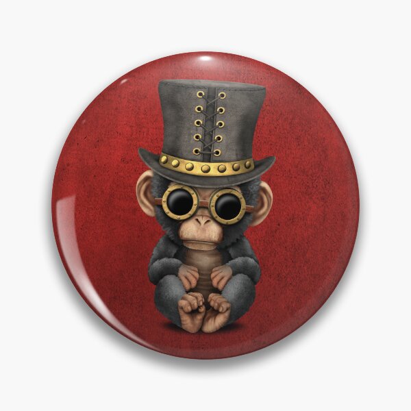 Item preview, Steampunk Baby Chimp Red designed and sold by JeffBartels.