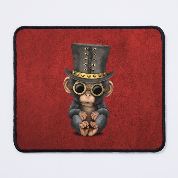 Artikelvorschau, Steampunk-Babyschimpanse rot entworfen und verkauft von JeffBartels.