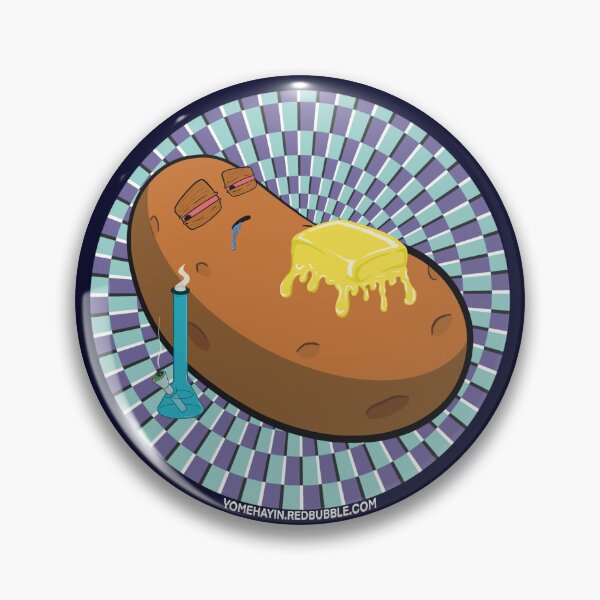 Item preview, Stoned baked potato with bong Psychedelic Background Version 4 designed and sold by YomeHayin.