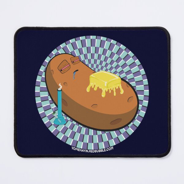 Item preview, Stoned baked potato with bong Psychedelic Background Version 4 designed and sold by YomeHayin.