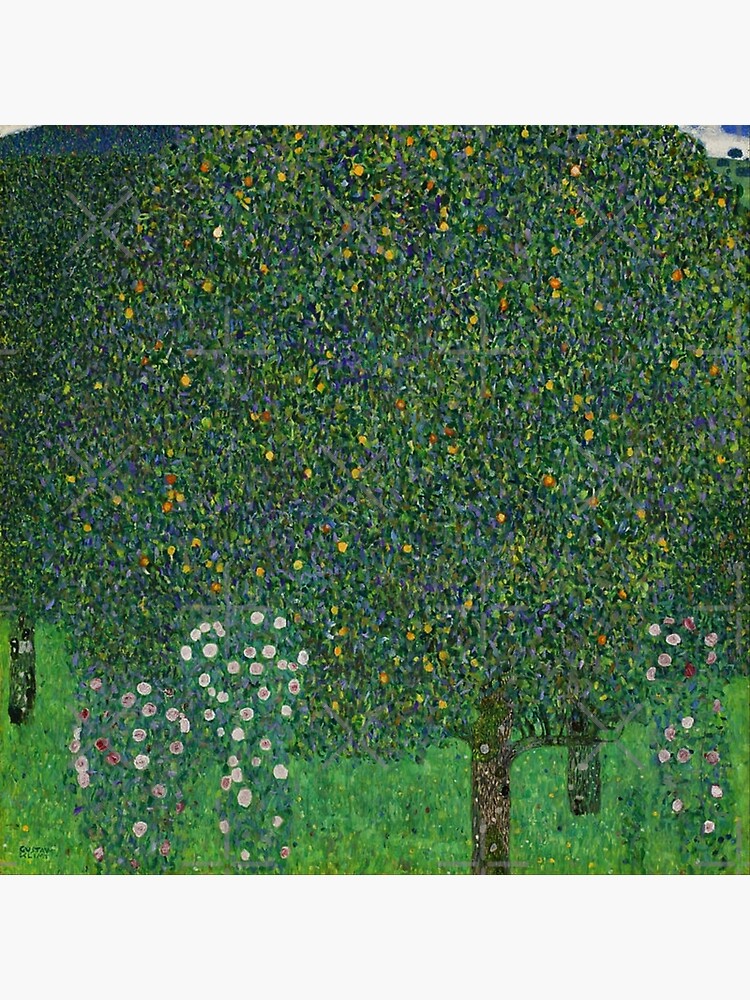 Poster Gustav Klimt Rosiers Sous Les Arbres Par Olivia One Redbubble