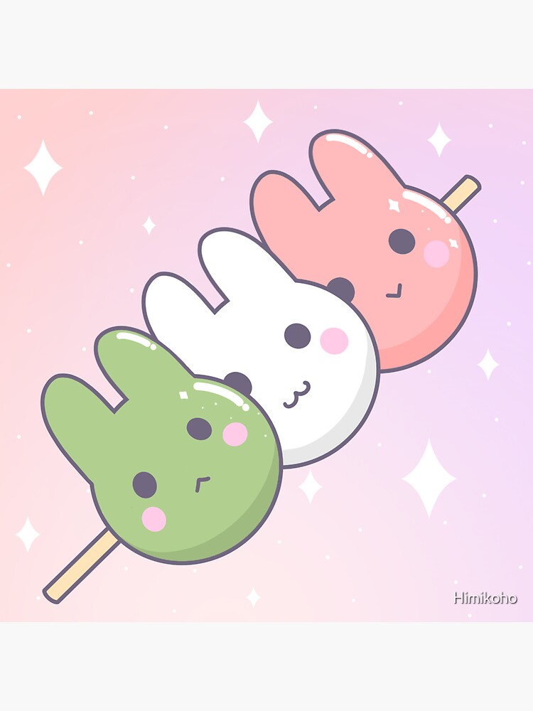 "Bunny Dango" Sticker by Himikoho Redbubble