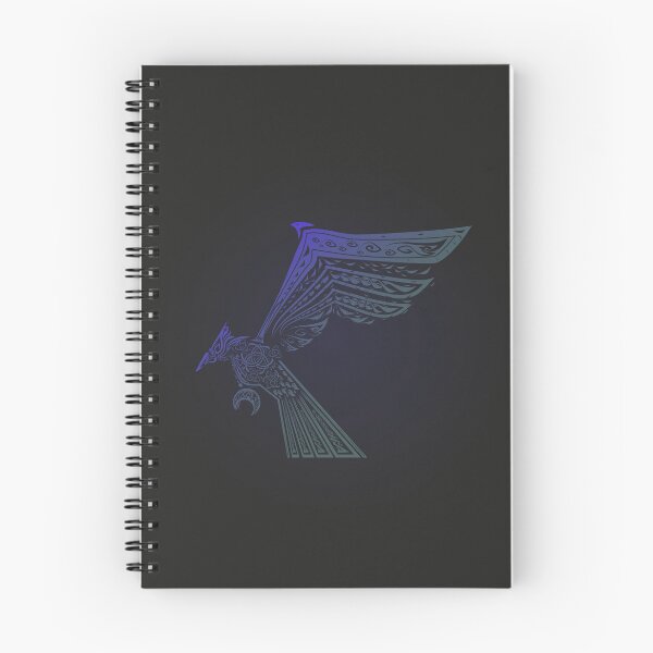 Item preview, Decoración de ilustración de águila/pájaro alado estilo vikingo - coloreado con fondo degradado oscuro designed and sold by MoAzim.
