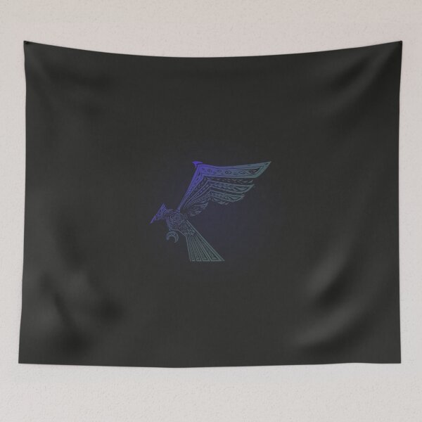 Item preview, Winged eagle/bird illustration decoration Viking style - colored with dark gradient background designed and sold by MoAzim.