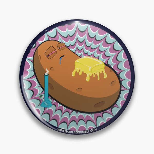 Item preview, Stoned baked potato with bong Psychedelic Background Version 5 designed and sold by YomeHayin.