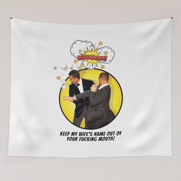 Item preview, Will Smith Slaps Chris Rock, Keep My Wife's Name Out Of Your Fucking Mouth, Oscar Meme 2022 Classic T-Shirt designed and sold by terrasirius.